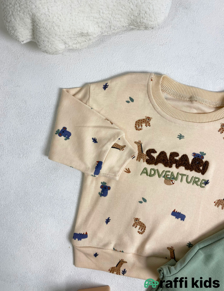 Safari 2-li dəst -Türkiyə istehsalı pambıq uşaq geyimi|Raffi Kids