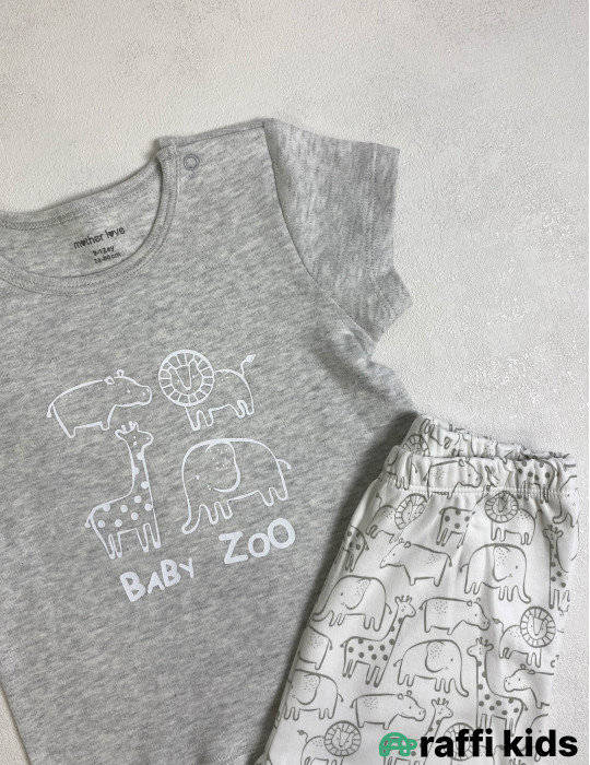 Baby zoo 2-li dəst-Türkiyə istehsalı pambıq uşaq geyimi|Raffi Kids