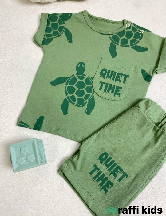 Quiet time 2-li dəst -Türkiyə istehsalı pambıq uşaq geyimi|Raffi Kids