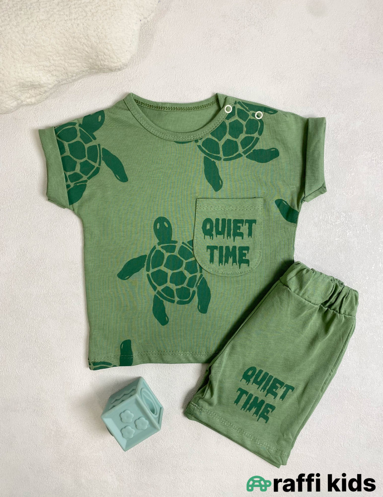 Quiet time 2-li dəst -Türkiyə istehsalı pambıq uşaq geyimi|Raffi Kids