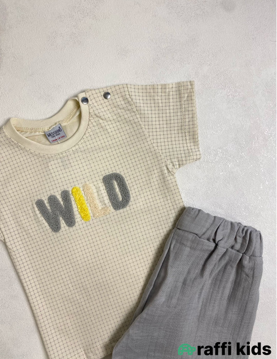Wild 2-li dəst -Türkiyə istehsalı pambıq uşaq geyimi|Raffi Kids