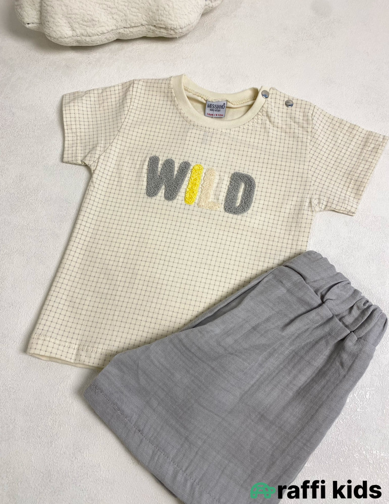 Wild 2-li dəst -Türkiyə istehsalı pambıq uşaq geyimi|Raffi Kids