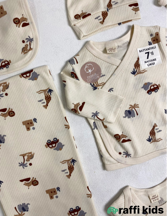 Safari 7-li set -Türkiyə istehsalı pambıq uşaq geyimi|Raffi Kids