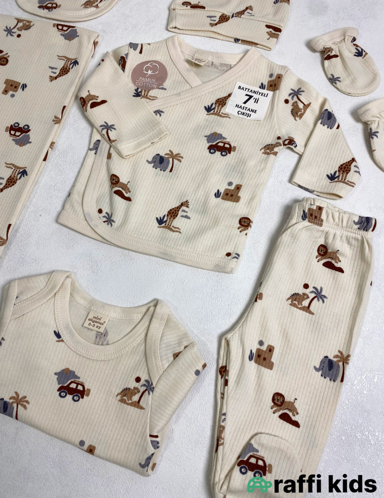 Safari 7-li set -Türkiyə istehsalı pambıq uşaq geyimi|Raffi Kids
