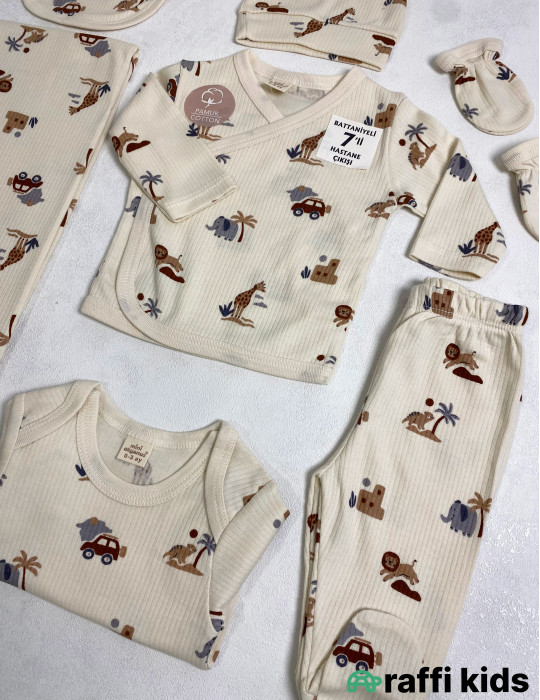 Safari 7-li set -Türkiyə istehsalı pambıq uşaq geyimi|Raffi Kids