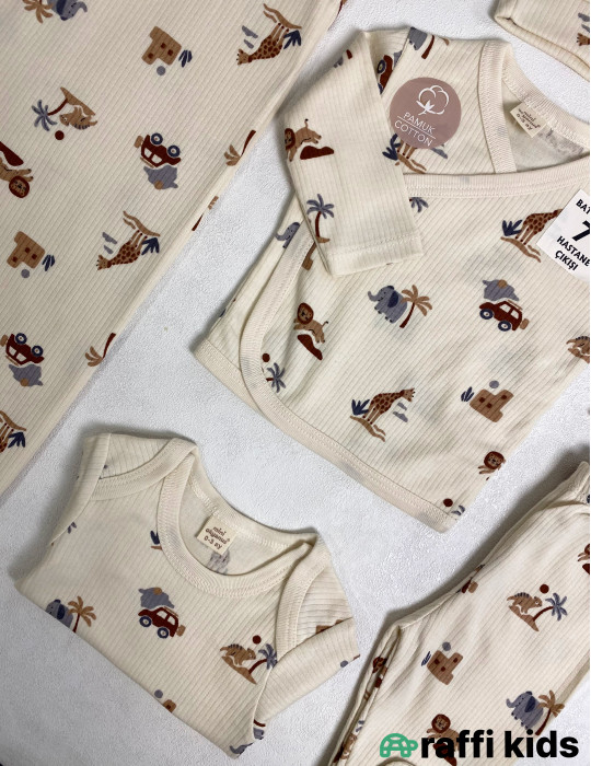Safari 7-li set -Türkiyə istehsalı pambıq uşaq geyimi|Raffi Kids