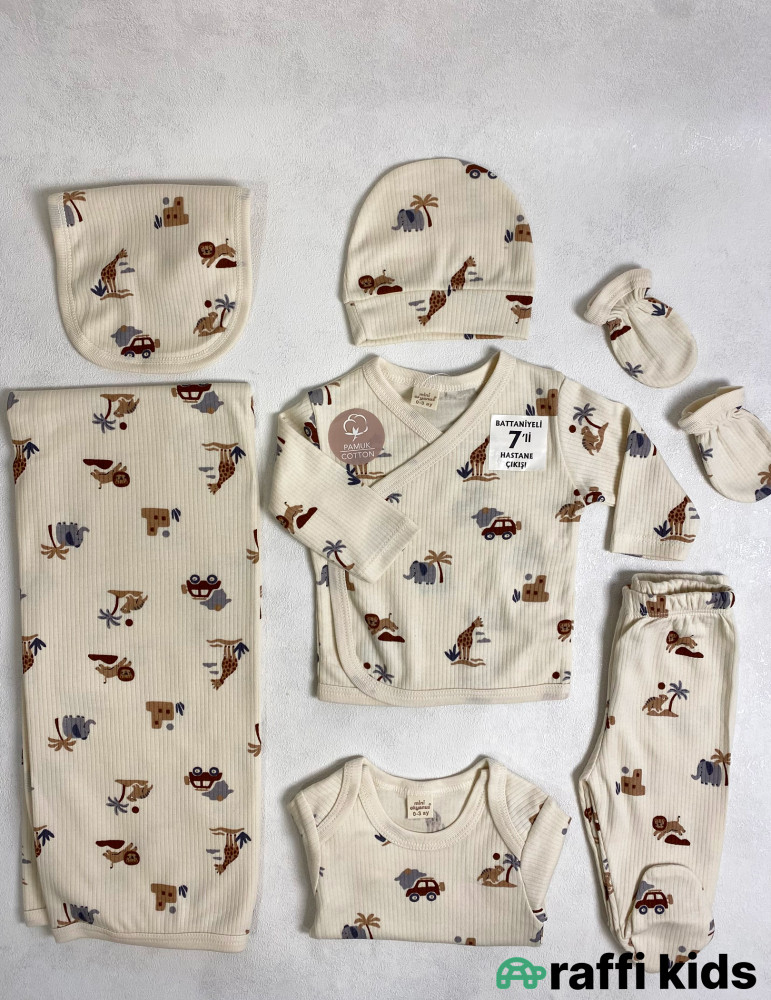Safari 7-li set -Türkiyə istehsalı pambıq uşaq geyimi|Raffi Kids