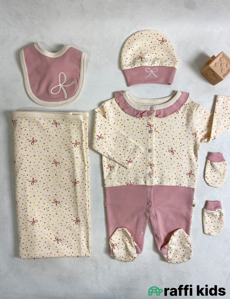 Love 5-li set ədyal ilə -Türkiyə istehsalı pambıq uşaq geyimi|Raffi Kids