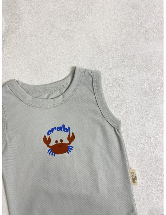 Crab qolsuz body -Türkiyə istehsalı pambıq uşaq geyimi|Raffi Kids