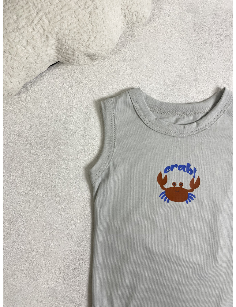 Crab qolsuz body -Türkiyə istehsalı pambıq uşaq geyimi|Raffi Kids