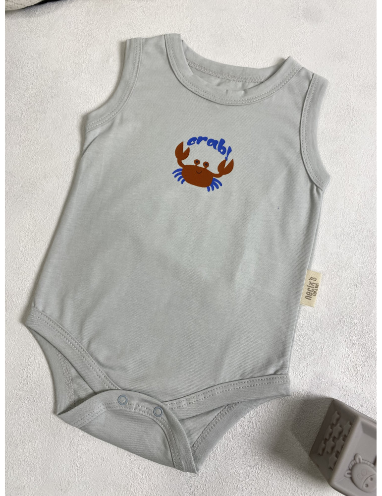 Crab qolsuz body -Türkiyə istehsalı pambıq uşaq geyimi|Raffi Kids