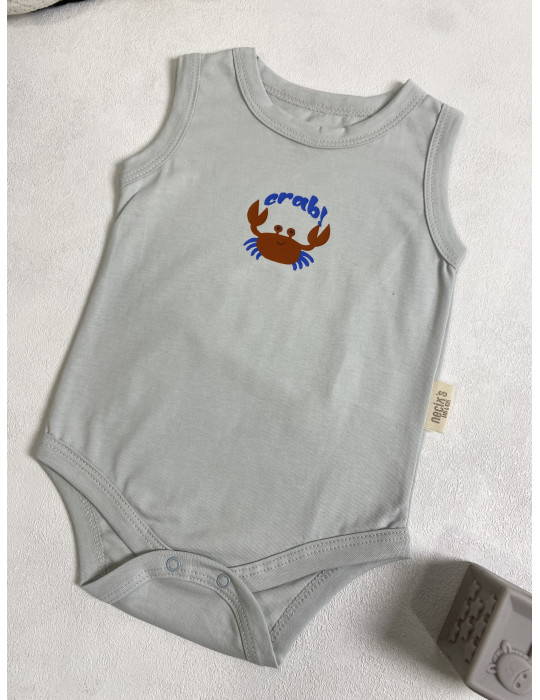 Crab qolsuz body -Türkiyə istehsalı pambıq uşaq geyimi|Raffi Kids