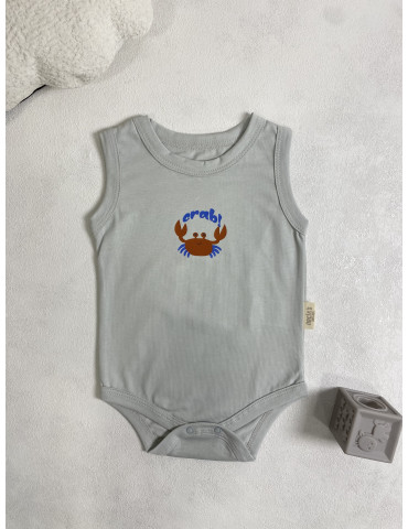 Crab qolsuz body -Türkiyə istehsalı pambıq uşaq geyimi|Raffi Kids