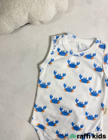 Crab qolsuz body -Türkiyə istehsalı pambıq uşaq geyimi|Raffi Kids 2