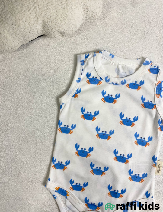 Crab qolsuz body -Türkiyə istehsalı pambıq uşaq geyimi|Raffi Kids