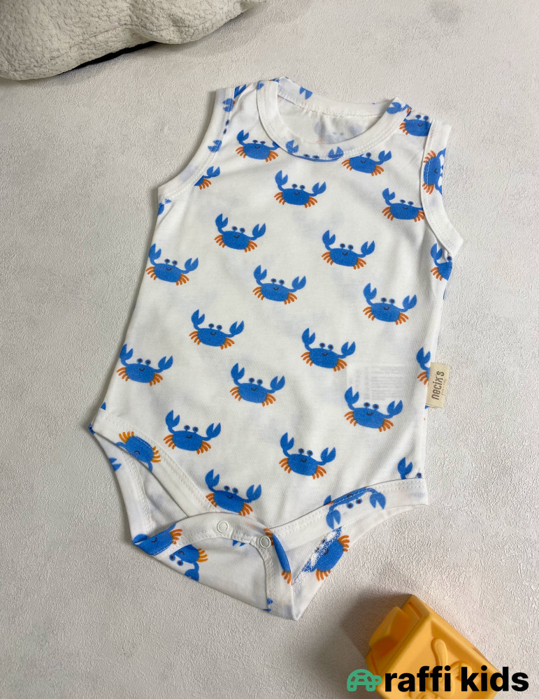 Crab qolsuz body -Türkiyə istehsalı pambıq uşaq geyimi|Raffi Kids