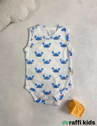 Crab qolsuz body -Türkiyə istehsalı pambıq uşaq geyimi|Raffi Kids