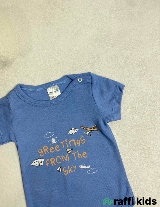 Pilot qısaqol body -Türkiyə istehsalı pambıq uşaq geyimi|Raffi Kids