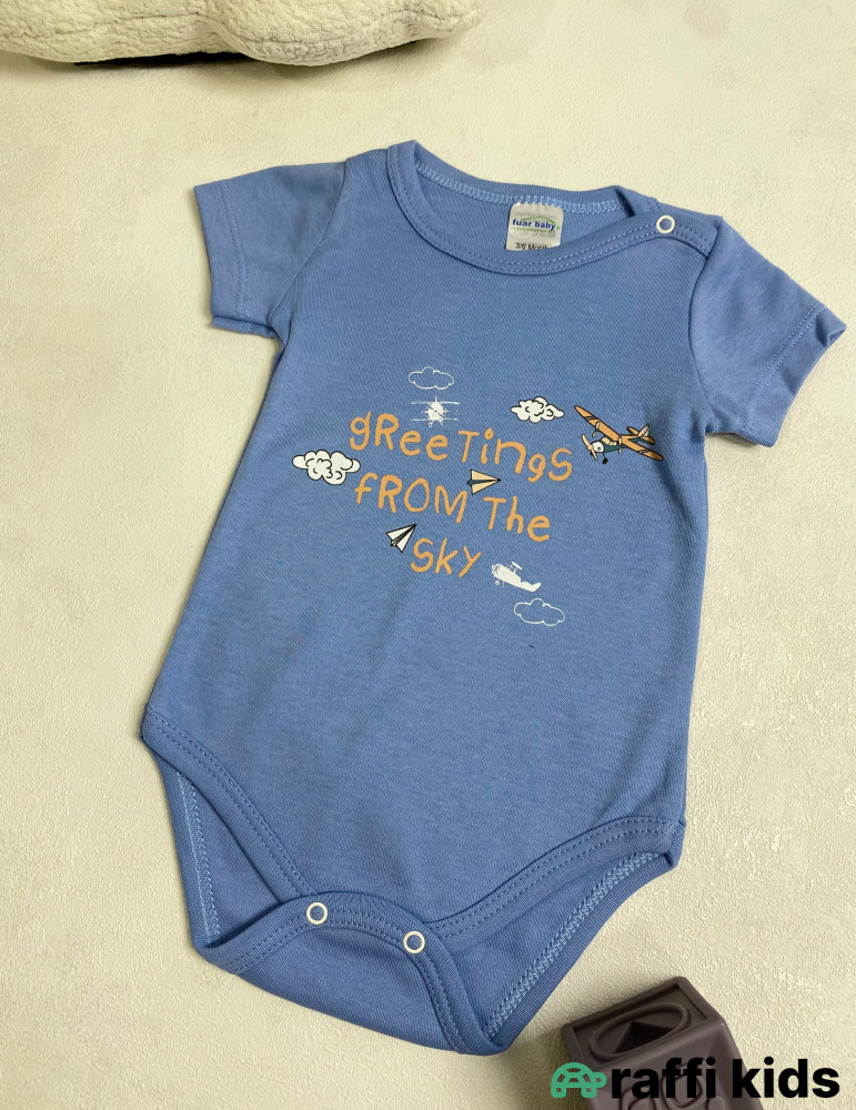 Pilot qısaqol body -Türkiyə istehsalı pambıq uşaq geyimi|Raffi Kids