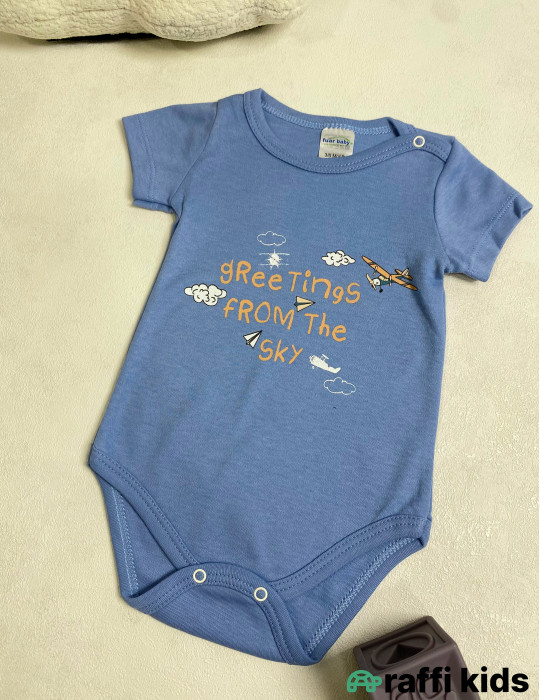 Pilot qısaqol body -Türkiyə istehsalı pambıq uşaq geyimi|Raffi Kids