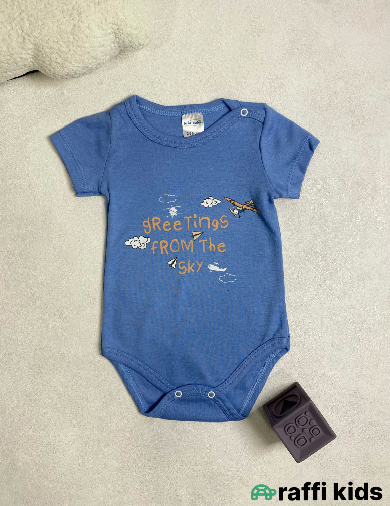 Pilot qısaqol body -Türkiyə istehsalı pambıq uşaq geyimi|Raffi Kids
