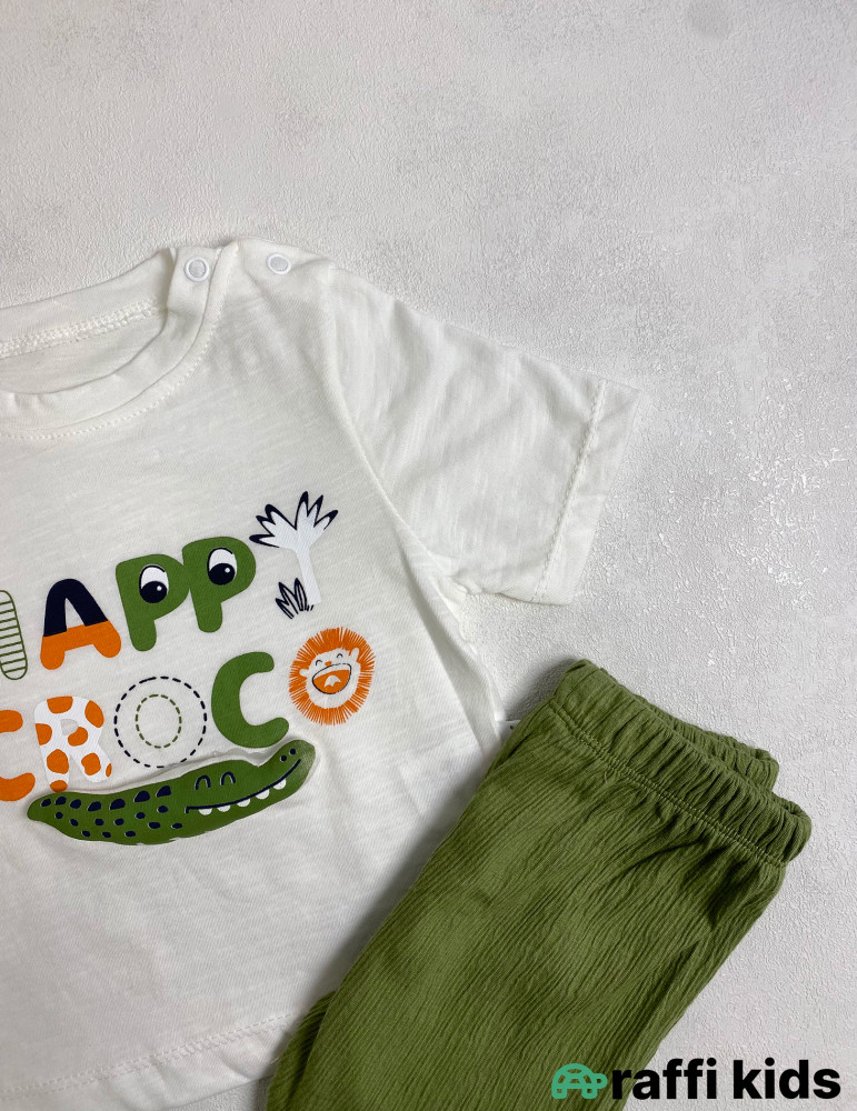 Happy 2-li dəst -Türkiyə istehsalı pambıq uşaq geyimi|Raffi Kids