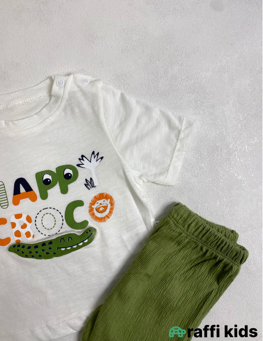 Happy 2-li dəst -Türkiyə istehsalı pambıq uşaq geyimi|Raffi Kids