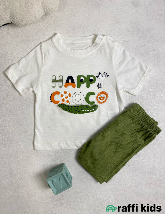 Happy 2-li dəst -Türkiyə istehsalı pambıq uşaq geyimi|Raffi Kids