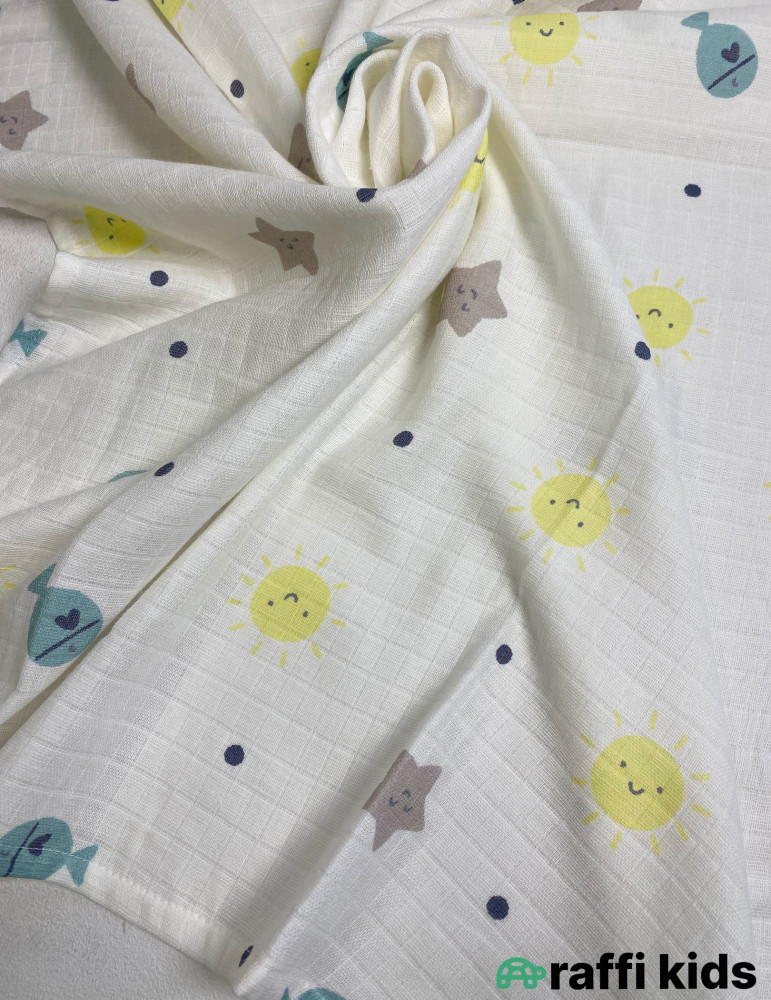 Stars müslin ədyal -Türkiyə istehsalı müslin ədyal |Raffi Kids