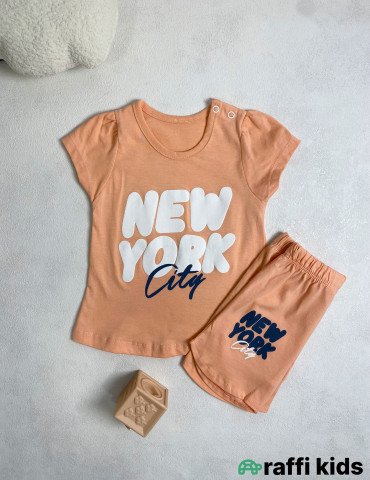 New york 2-li dəst-Türkiyə istehsalı pambıq uşaq dəsti|Raffi Kids