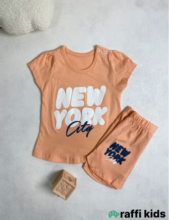 New york 2-li dəst-Türkiyə istehsalı pambıq uşaq dəsti|Raffi Kids