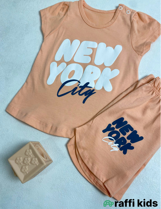 New york 2-li dəst-Türkiyə istehsalı pambıq uşaq dəsti|Raffi Kids