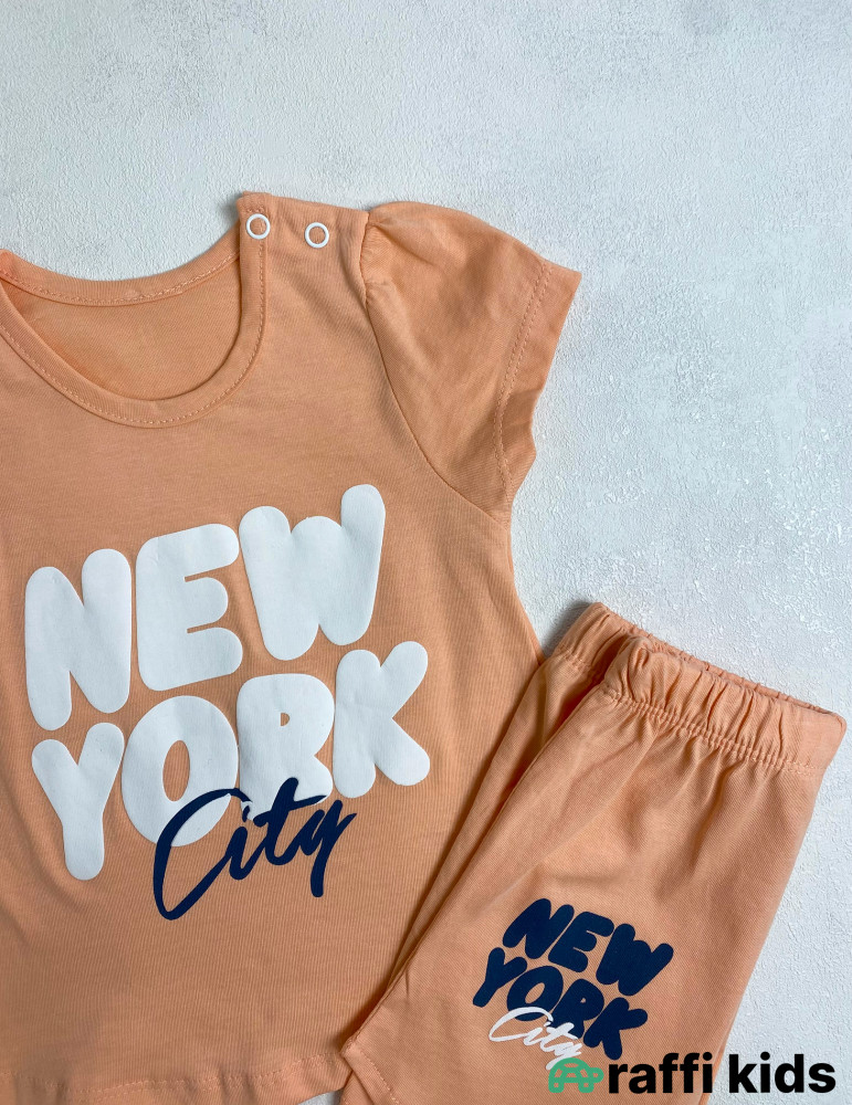 New york 2-li dəst-Türkiyə istehsalı pambıq uşaq dəsti|Raffi Kids