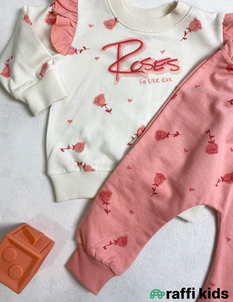 Roses 2-li dəst -Türkiyə istehsalı pambıq uşaq geyimi|Raffi Kids