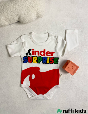 Kinder surprise uzunqol body -Türkiyə istehsalı pambıq uşaq geyimi|Raffi Kids