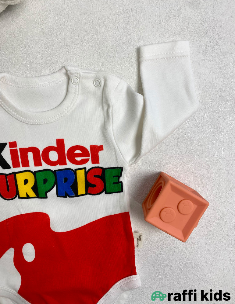 Kinder surprise uzunqol body -Türkiyə istehsalı pambıq uşaq geyimi|Raffi Kids