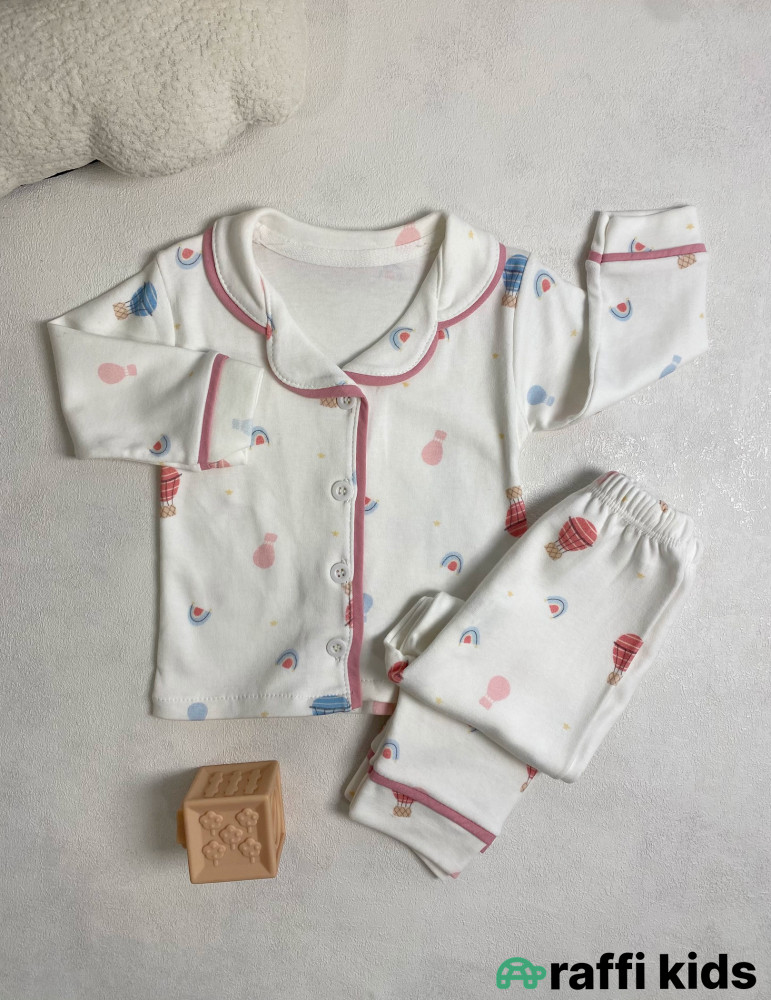Xəyal paraşutları 2-li pijama dəst-Türkiyə istehsalı pambıq uşaq geyimi|Raffi Kids