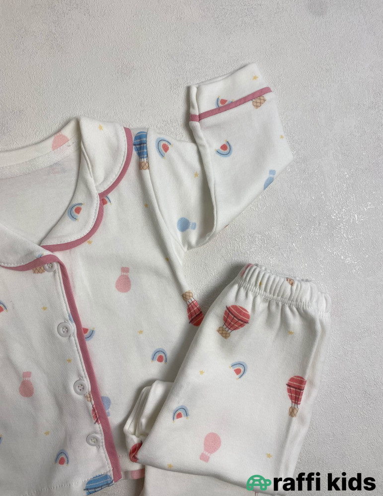 Xəyal paraşutları 2-li pijama dəst-Türkiyə istehsalı pambıq uşaq geyimi|Raffi Kids