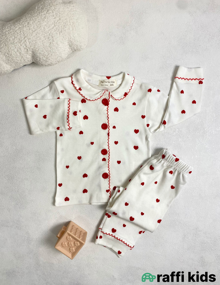 Love 2-li pijama dəst -Türkiyə istehsalı pambıq uşaq geyimi|Raffi Kids