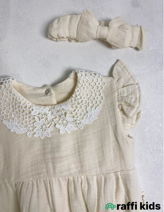 Elle tulum saç bandı ilə -Türkiyə istehsalı pambıq uşaq geyimi|Raffi Kids
