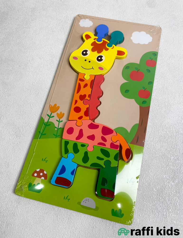 Zurafə Puzzle – Körpələr və Uşaqlar üçün Əyləncəli Oyuncaq|Raffi Kids