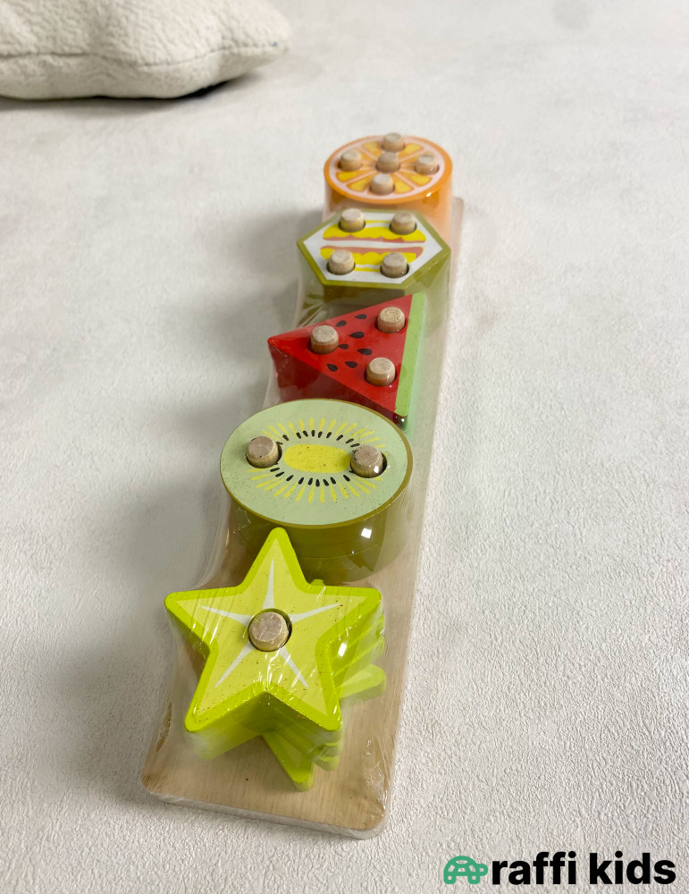 Meyvələr Taxta Puzzle – Öyrədici Uşaq Oyuncağı|Raffi Kids