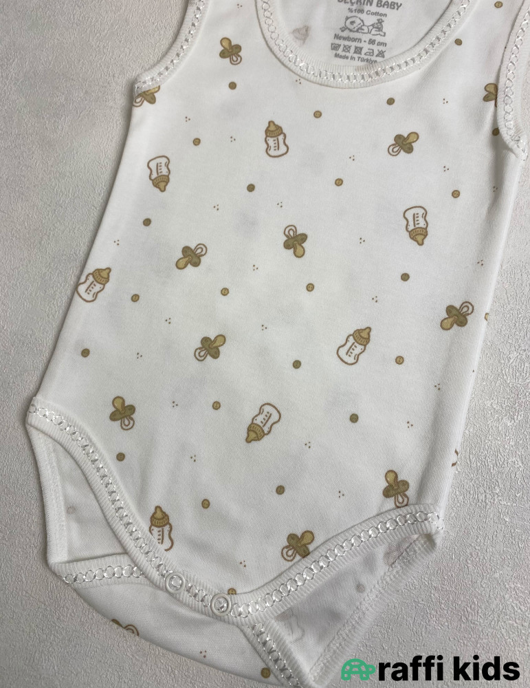 Baby qolsuz body -Türkiyə istehsalı pambıq uşaq geyimi|Raffi Kids