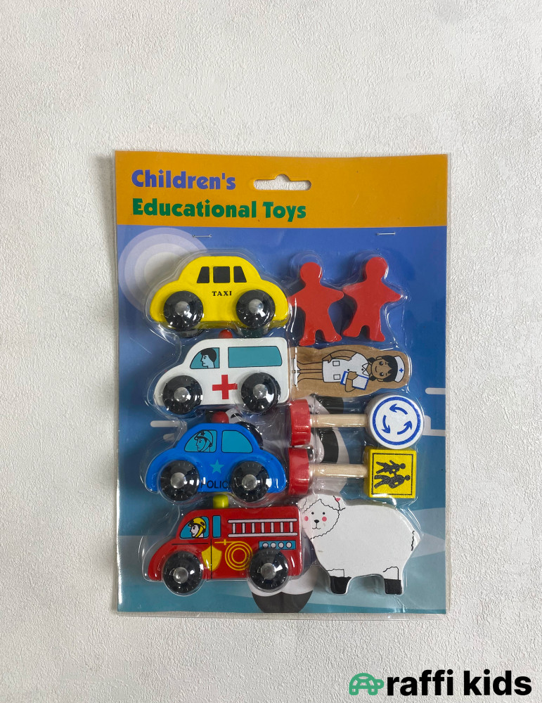 Yolda taxta maşın və yol qaydaları taxta oyuncaq | Öyrədici Uşaq Oyuncağı|Raffi Kids
