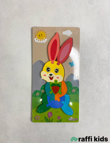 Dovşan taxta puzzle | Uşaqlar üçün Taxta Puzzle|Raffi Kids