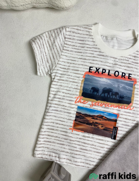 Explorer 2-li dəst -Türkiyə istehsalı pambıq uşaq geyimi|Raffi Kids