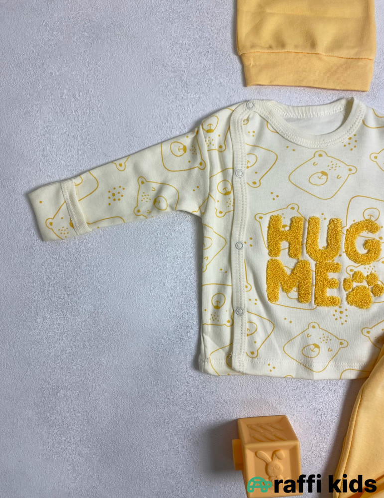 Hug me 3-lü dəst -Türkiyə istehsalı pambıq uşaq geyimi|Raffi Kids
