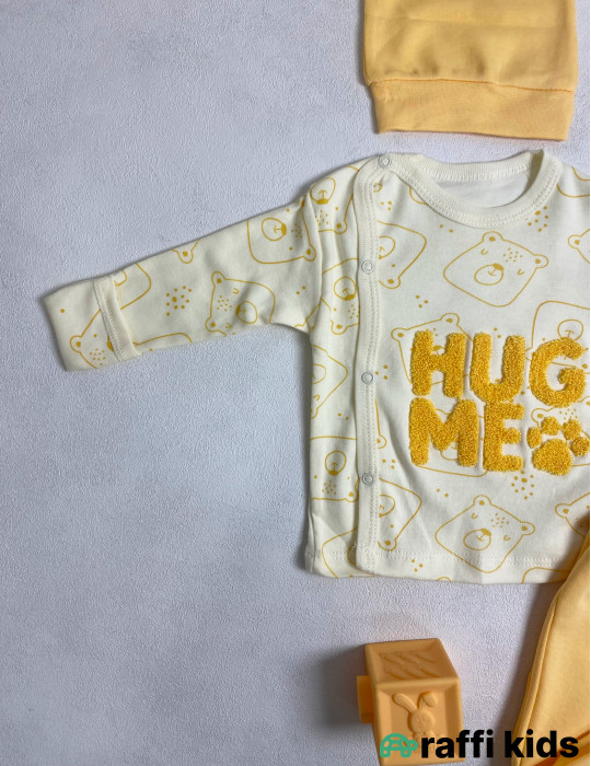 Hug me 3-lü dəst -Türkiyə istehsalı pambıq uşaq geyimi|Raffi Kids