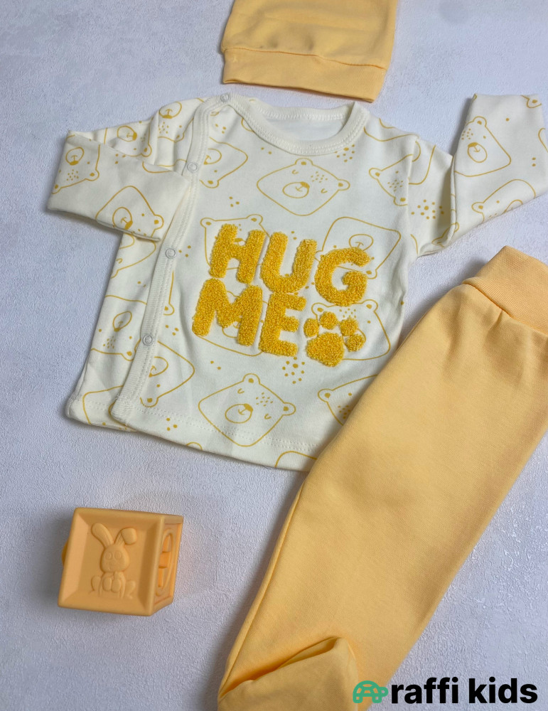 Hug me 3-lü dəst -Türkiyə istehsalı pambıq uşaq geyimi|Raffi Kids