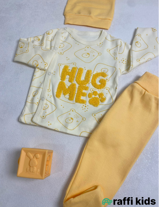 Hug me 3-lü dəst -Türkiyə istehsalı pambıq uşaq geyimi|Raffi Kids